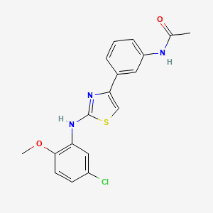 N-(3-{2-[(5-chloro-2-methoxyphenyl)amino]-1,3-thiazol-4-yl}phenyl)acetamide