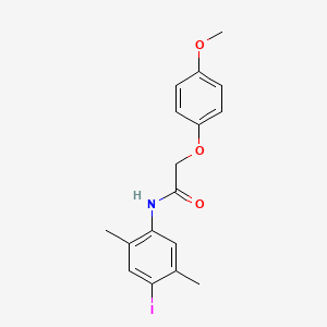 molecular formula C17H18INO3 B4653975 N-(4-iodo-2,5-dimethylphenyl)-2-(4-methoxyphenoxy)acetamide 