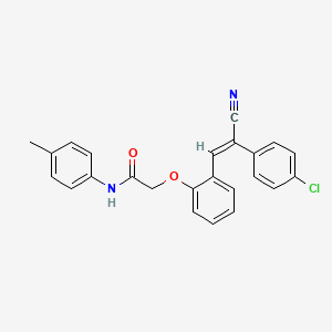 molecular formula C24H19ClN2O2 B4653991 2-{2-[2-(4-chlorophenyl)-2-cyanovinyl]phenoxy}-N-(4-methylphenyl)acetamide 
