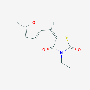 molecular formula C11H11NO3S B4653998 3-ethyl-5-[(5-methyl-2-furyl)methylene]-1,3-thiazolidine-2,4-dione 