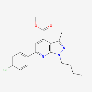 molecular formula C19H20ClN3O2 B4654028 methyl 1-butyl-6-(4-chlorophenyl)-3-methyl-1H-pyrazolo[3,4-b]pyridine-4-carboxylate 