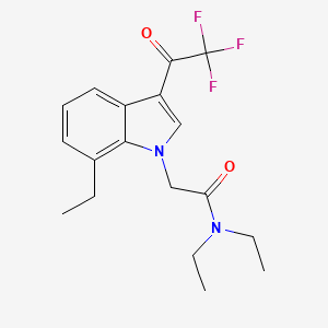 molecular formula C18H21F3N2O2 B4654035 N,N-diethyl-2-[7-ethyl-3-(trifluoroacetyl)-1H-indol-1-yl]acetamide 