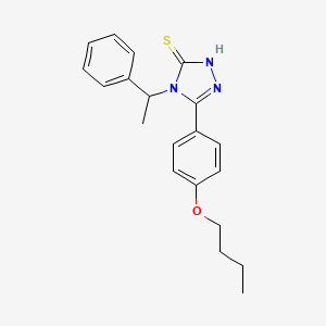 molecular formula C20H23N3OS B4654066 5-(4-butoxyphenyl)-4-(1-phenylethyl)-4H-1,2,4-triazole-3-thiol 