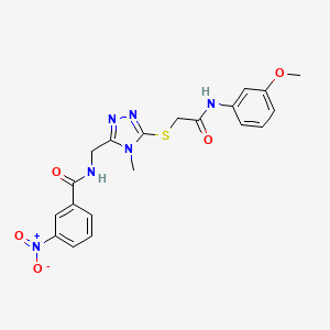 molecular formula C20H20N6O5S B4654067 N-{[5-({2-[(3-methoxyphenyl)amino]-2-oxoethyl}thio)-4-methyl-4H-1,2,4-triazol-3-yl]methyl}-3-nitrobenzamide 