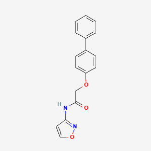 molecular formula C17H14N2O3 B4654071 2-(4-biphenylyloxy)-N-3-isoxazolylacetamide 