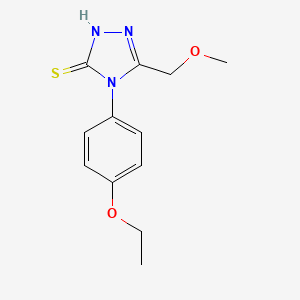 molecular formula C12H15N3O2S B4654080 4-(4-ethoxyphenyl)-5-(methoxymethyl)-4H-1,2,4-triazole-3-thiol 