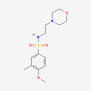 molecular formula C14H22N2O4S B4654103 4-methoxy-3-methyl-N-[2-(4-morpholinyl)ethyl]benzenesulfonamide 