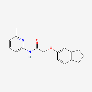 molecular formula C17H18N2O2 B4654104 2-(2,3-dihydro-1H-inden-5-yloxy)-N-(6-methyl-2-pyridinyl)acetamide 