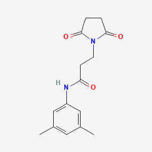 molecular formula C15H18N2O3 B4654112 N-(3,5-dimethylphenyl)-3-(2,5-dioxo-1-pyrrolidinyl)propanamide 