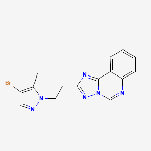 molecular formula C15H13BrN6 B4654114 2-[2-(4-bromo-5-methyl-1H-pyrazol-1-yl)ethyl][1,2,4]triazolo[1,5-c]quinazoline 
