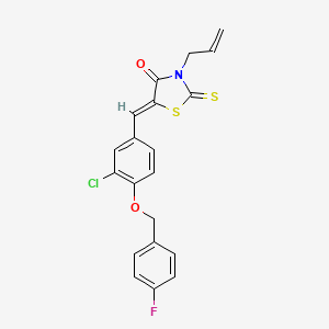 molecular formula C20H15ClFNO2S2 B4654125 3-allyl-5-{3-chloro-4-[(4-fluorobenzyl)oxy]benzylidene}-2-thioxo-1,3-thiazolidin-4-one 