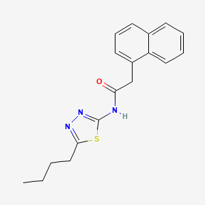 molecular formula C18H19N3OS B4654128 N-(5-butyl-1,3,4-thiadiazol-2-yl)-2-(1-naphthyl)acetamide 
