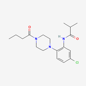 N-[2-(4-butyryl-1-piperazinyl)-5-chlorophenyl]-2-methylpropanamide