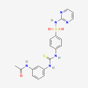 molecular formula C19H18N6O3S2 B4654151 N-(3-{[({4-[(2-pyrimidinylamino)sulfonyl]phenyl}amino)carbonothioyl]amino}phenyl)acetamide 