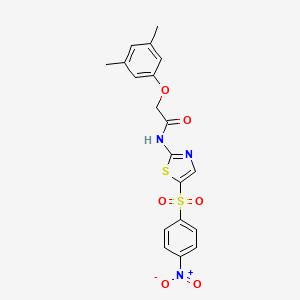 2-(3,5-dimethylphenoxy)-N-{5-[(4-nitrophenyl)sulfonyl]-1,3-thiazol-2-yl}acetamide