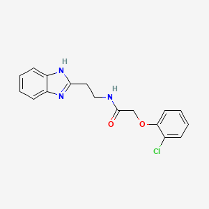 molecular formula C17H16ClN3O2 B4654198 N-[2-(1H-benzimidazol-2-yl)ethyl]-2-(2-chlorophenoxy)acetamide 