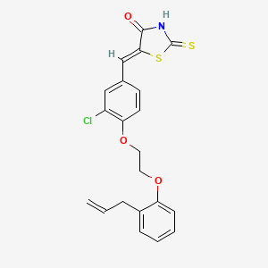 molecular formula C21H18ClNO3S2 B4654212 5-{4-[2-(2-allylphenoxy)ethoxy]-3-chlorobenzylidene}-2-thioxo-1,3-thiazolidin-4-one 