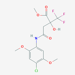molecular formula C14H15ClF3NO6 B4654231 methyl 4-[(4-chloro-2,5-dimethoxyphenyl)amino]-2-hydroxy-4-oxo-2-(trifluoromethyl)butanoate 