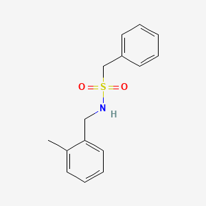 molecular formula C15H17NO2S B4654238 N-(2-methylbenzyl)-1-phenylmethanesulfonamide 
