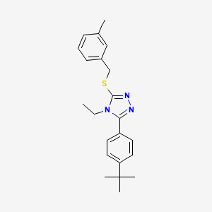 molecular formula C22H27N3S B4654293 3-(4-tert-butylphenyl)-4-ethyl-5-[(3-methylbenzyl)thio]-4H-1,2,4-triazole 