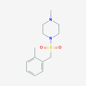 molecular formula C13H20N2O2S B4654304 1-methyl-4-[(2-methylbenzyl)sulfonyl]piperazine 