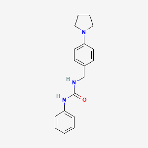molecular formula C18H21N3O B4654310 N-phenyl-N'-[4-(1-pyrrolidinyl)benzyl]urea 