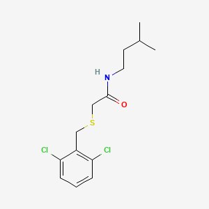 2-[(2,6-dichlorobenzyl)thio]-N-(3-methylbutyl)acetamide