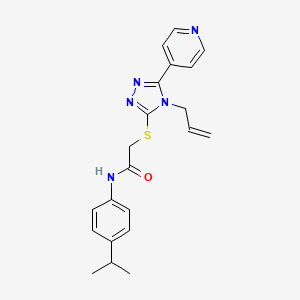 molecular formula C21H23N5OS B4654382 2-{[4-allyl-5-(4-pyridinyl)-4H-1,2,4-triazol-3-yl]thio}-N-(4-isopropylphenyl)acetamide 