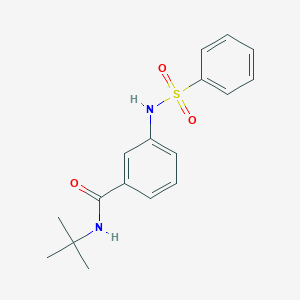 molecular formula C17H20N2O3S B4654384 N-(tert-butyl)-3-[(phenylsulfonyl)amino]benzamide 