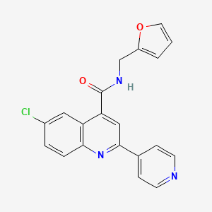 molecular formula C20H14ClN3O2 B4654423 6-chloro-N-(2-furylmethyl)-2-(4-pyridinyl)-4-quinolinecarboxamide 
