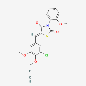 molecular formula C21H16ClNO5S B4654430 5-[3-chloro-5-methoxy-4-(2-propyn-1-yloxy)benzylidene]-3-(2-methoxyphenyl)-1,3-thiazolidine-2,4-dione 