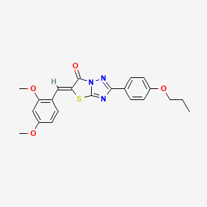 molecular formula C22H21N3O4S B4654442 5-(2,4-dimethoxybenzylidene)-2-(4-propoxyphenyl)[1,3]thiazolo[3,2-b][1,2,4]triazol-6(5H)-one 