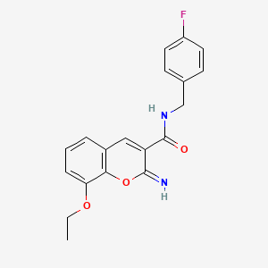 molecular formula C19H17FN2O3 B4654443 8-ethoxy-N-(4-fluorobenzyl)-2-imino-2H-chromene-3-carboxamide 