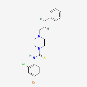 N-(4-bromo-2-chlorophenyl)-4-(3-phenyl-2-propen-1-yl)-1-piperazinecarbothioamide