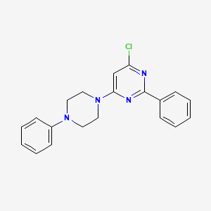molecular formula C20H19ClN4 B4654480 4-chloro-2-phenyl-6-(4-phenyl-1-piperazinyl)pyrimidine 