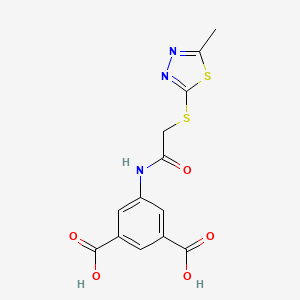 5-({[(5-methyl-1,3,4-thiadiazol-2-yl)thio]acetyl}amino)isophthalic acid