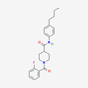 molecular formula C23H27FN2O2 B4654508 N-(4-butylphenyl)-1-(2-fluorobenzoyl)-4-piperidinecarboxamide 