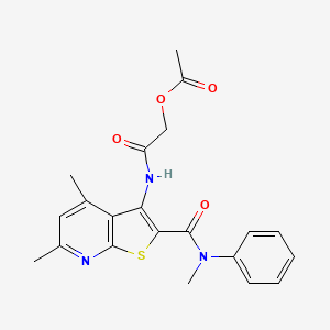 molecular formula C21H21N3O4S B4654510 2-[(4,6-dimethyl-2-{[methyl(phenyl)amino]carbonyl}thieno[2,3-b]pyridin-3-yl)amino]-2-oxoethyl acetate 