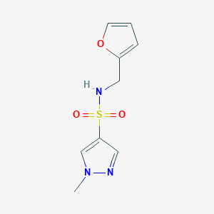 molecular formula C9H11N3O3S B4654525 N-(2-furylmethyl)-1-methyl-1H-pyrazole-4-sulfonamide 