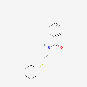 molecular formula C19H29NOS B4654551 4-tert-butyl-N-[2-(cyclohexylthio)ethyl]benzamide 