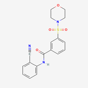 molecular formula C18H17N3O4S B4654595 N-(2-cyanophenyl)-3-(4-morpholinylsulfonyl)benzamide 