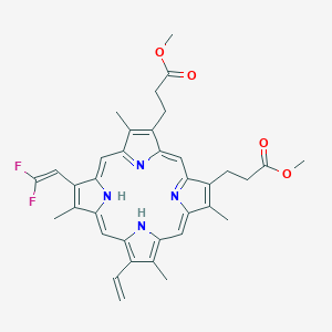 molecular formula C36H36F2N4O4 B046546 Methyl 3-[13-(2,2-difluoroethenyl)-8-ethenyl-18-(3-methoxy-3-oxopropyl)-3,7,12,17-tetramethyl-22,23-dihydroporphyrin-2-yl]propanoate CAS No. 123279-54-9