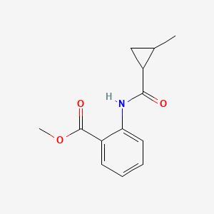 molecular formula C13H15NO3 B4654603 methyl 2-{[(2-methylcyclopropyl)carbonyl]amino}benzoate 