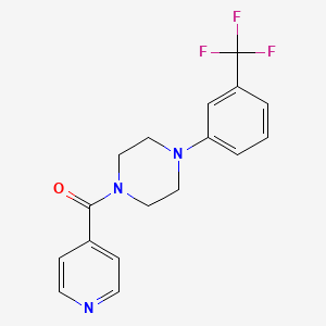 molecular formula C17H16F3N3O B4654622 1-isonicotinoyl-4-[3-(trifluoromethyl)phenyl]piperazine 