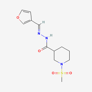 molecular formula C12H17N3O4S B4654650 N'-(3-furylmethylene)-1-(methylsulfonyl)-3-piperidinecarbohydrazide 