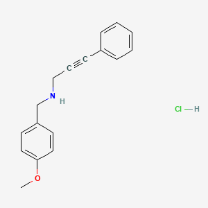 molecular formula C17H18ClNO B4654658 N-(4-methoxybenzyl)-3-phenyl-2-propyn-1-amine hydrochloride 