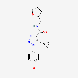 molecular formula C18H22N4O3 B4654682 5-cyclopropyl-1-(4-methoxyphenyl)-N-(tetrahydro-2-furanylmethyl)-1H-1,2,3-triazole-4-carboxamide 