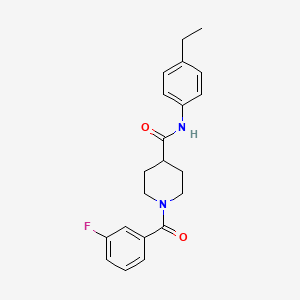 molecular formula C21H23FN2O2 B4654683 N-(4-ethylphenyl)-1-(3-fluorobenzoyl)-4-piperidinecarboxamide 