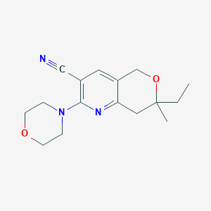 7-ethyl-7-methyl-2-(4-morpholinyl)-7,8-dihydro-5H-pyrano[4,3-b]pyridine-3-carbonitrile