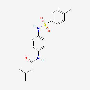 3-methyl-N-(4-{[(4-methylphenyl)sulfonyl]amino}phenyl)butanamide